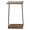 A minimalist metal and wood side table. Anteprima dell’immagine prodotto
