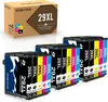 A product shot of multiple ink cartridges and their packaging. Produktbild-Vorschau