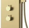 Duschpaneel 125×20 cm, Gold gebürstet, Regendusche, Produktbild-Vorschau 5