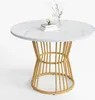 OKWISH Table À Manger Ronde - Plateau MDF Marbré Avec Pieds Voir les images du produit 10
