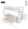 Flieks Etagenbett 90x200cm mit Ausziehbett, Kinderbett Produktbild-Vorschau 7