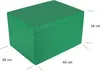 Creative Deco Zelená Dřevěná Krabice s Víkem | 40 x 30 x 24 Náhled obrázku produktu 2
