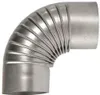 Kaminrohrbogen 90° fest ohne Tür Ø120mm silber Produktbild-Vorschau 2