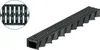 A long, dark gray drainage channel with a close-up inset showing the grate detail. Produktbild-Vorschau