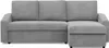 A gray sectional sofa with a chaise lounge is shown from the front against a white background. Produktbild-Vorschau