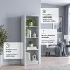 SELO Libreria moderna 50 x 31 x 148 cm – Grigio cenere – 4 Anteprima dell’immagine prodotto 4