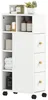 Badezimmerschrank schmal auf Rollen, Badschrank mit 3 Produktbild-Vorschau 3