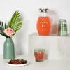 Relaxdays Glaskaraffe, 2L Karaffe mit Deckel, Tee Krug, Produktbild-Vorschau 2