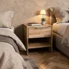 Nachttisch Eiche Massivholz mit Schublade und Ablage Produktbild-Vorschau 5