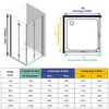 IMPTS Duschkabine Eckeinstieg 70x100 cm 180º Doppel Falttür Produktbild-Vorschau 5