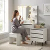 Relaxdays Schminktisch, Mit LED Spiegel & Hocker, Produktbild-Vorschau 2