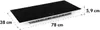 A black induction cooktop with dimensions indicated by dashed lines and text. Náhled obrázku produktu