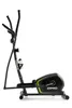A black and green elliptical trainer is shown against a white background. Produktbild-Vorschau