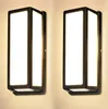 2x Led Wandleuchte Schwarz Innen Außen, Moderne Aluminium Produktbild-Vorschau 1
