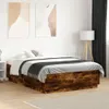 Bettgestell mit LED Räuchereiche 135x190cm Holzwerkstoff Produktbild-Vorschau 5
