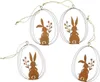 4x Dekohänger "Osterhase" aus Metall in Rost Optik, 10 x 14 Produktbild-Vorschau 3