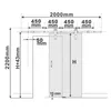inova Holzschiebetür 775 x 2065 mm, Weiß, Komplettset mit Produktbild-Vorschau 5