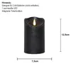 Świeca Led woskowa pieńkowa FLAMME RUSTIC czarna 12,5cm Podgląd zdjęcia produktu 6