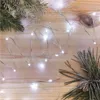 LED vánoční nano řetěz stříbrný, 0,9 m, 2x AA, vnitřní, studená bílá, časovač Náhled obrázku produktu