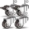 A group of four casters with brakes. Náhled obrázku produktu