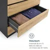 Komoda se 4 zásuvkami 80 x 100 cm Komoda v antracitové Náhled obrázku produktu 3