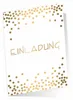 10 Klapp-Einladungskarten Punkte Gold inkl. 10 weißen Produktbild-Vorschau 2