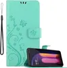 Cadorabo Hülle für LG V60 ThinQ in FLORAL TÜRKIS Produktbild-Vorschau 1