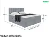 A diagram of a bed with dimensions indicated by lines and numbers. Produktbild-Vorschau