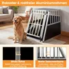 COSTWAY Hundetransportbox, Alu Hundebox mit abschließbarer Produktbild-Vorschau 7