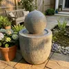 KÖHKO® Gartenbrunnen Zen-Kugel mit LED – Moderner Produktbild-Vorschau 6