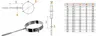 Diagrams and a table showing dimensions and specifications for a product. Produktbild-Vorschau