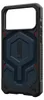 A UAG Monarch Pro Magsafe case for an iPhone 17 Pro in navy blue, black, and red. Produktbild-Vorschau