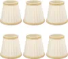 6ks malé stínítko Clip On Drum Lampshade Cloth pro lustr Náhled obrázku produktu 1