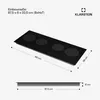 Diagram showing the dimensions of a black induction hob. Produktbild-Vorschau