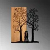 Wallity, Amore sotto l'albero, decorazione da parete, noce, Anteprima dell’immagine prodotto 4