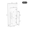 Flieks Armoire de salle de bain avec portes vitrées, Voir les images du produit 4