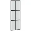 vidaXL Posuvné dvere čierne 76x205 cm z tvrdeného skla a Náhľad obrázku produktu 1