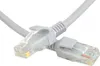 A close-up shot of two RJ45 connectors of a gray LAN cable against a white background. Anteprima dell’immagine prodotto