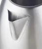 A close-up view of the spout of a silver electric kettle. Voir les images du produit