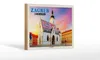 Holzschild Reise 18x12 cm Zagreb Kroatien St. Markus Kirche Produktbild-Vorschau 1