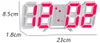 3D-Digitalwecker 9,7 Zoll, LED-Wanduhr Mit Nachtlicht Und Produktbild-Vorschau 2
