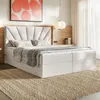 MOTIVENA Aspen Boxspringbett 140x200 Weiß Boucle (Catch Me Produktbild-Vorschau 1