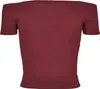 Urban Classics Ladies - Off Shoulder Rib Top red wine - M Produktbild-Vorschau 16