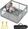 Jayseuw Baby Laufgitter Laufstall Absperrgitter 130x130cm Produktbild-Vorschau 1