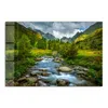 DEQORI Glasbild Echtglas 90x60 cm 'Idyllischer Bergfluss' Produktbild-Vorschau 2