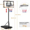 Yaheetech Basketballkorb mit Rollen, 216–246 cm Produktbild-Vorschau 2