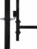 A close-up view of a black metal gate hinge mechanism. Náhľad obrázku produktu
