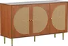 OKWISH Buffet avec 3 PortesReproduction Rotin et Poignées Voir les images du produit 9