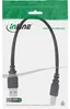 InLine USB 2.0 Kabel, A an B, schwarz, 0,5m, 0,5 m, USB A, Produktbild-Vorschau 2