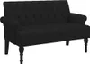 A studio shot of a black loveseat. Náhled obrázku produktu